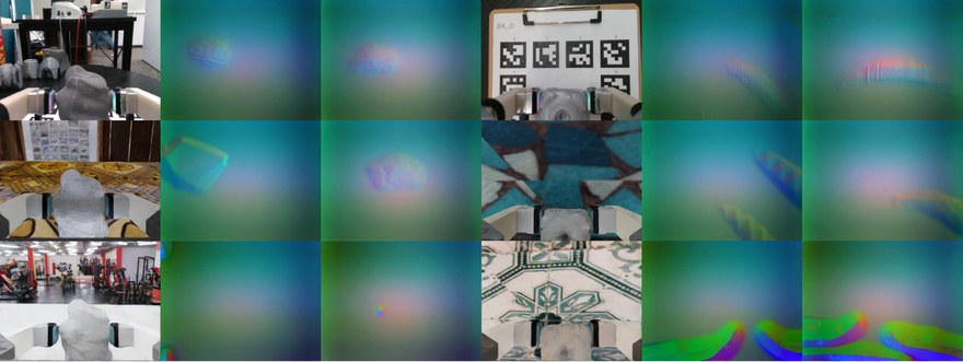ORG on the left, B4 on the right. Top row real, middle ours, bottom Taxim. Taxim either loses most of the signal (ORG) or fills the reading with artifacts (B4).